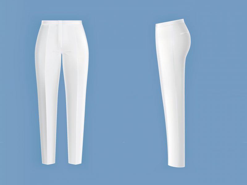 białe spodnie
